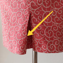 Charger l'image dans la galerie, 1950s - Helene Couture, France - Salmon Pink Embroidery Dress - W28.5/29 (72/74cm)