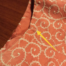 Charger l'image dans la galerie, 1950s - Helene Couture, France - Salmon Pink Embroidery Dress - W28.5/29 (72/74cm)