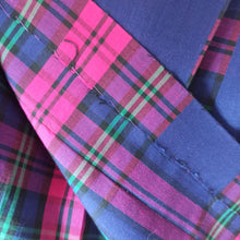 Charger l'image dans la galerie, 1950s - Adorable Purple Plaid Cotton Dress - W26 (66cm)