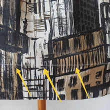 Charger l'image dans la galerie, 1950s - ARTÉMIS, France - New York Novelty Print Dress - W30 (76cm)