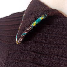 Cargar imagen en el visor de la galería, 1940s - Gorgeous Brown Chocolate Rayon Crepe Top - W33 (84cm)