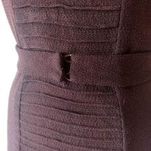 Cargar imagen en el visor de la galería, 1940s - Gorgeous Brown Chocolate Rayon Crepe Top - W33 (84cm)