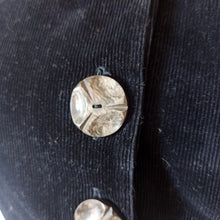 Charger l'image dans la galerie, 1950s - MANFRY, France - Solid Black Corduroy Top - W30 (76cm)