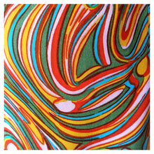 Carica l'immagine nel visualizzatore di Gallery, 1960s - Groovy Colors Rayon Dress - W32 (82cm)