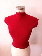 Charger l'image dans la galerie, 1950s - Stunning Zipper Back JD Red Wool Top - Size S/M