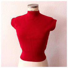 Charger l'image dans la galerie, 1950s - Stunning Zipper Back JD Red Wool Top - Size S/M