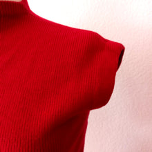 Charger l'image dans la galerie, 1950s - Stunning Zipper Back JD Red Wool Top - Size S/M