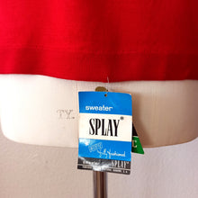 Charger l'image dans la galerie, 1960s - Deadstock - SPLAY, Spain - Red Knit Top - Size L/XL