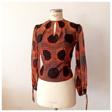 Load image into Gallery viewer, 1960s - Fabulous Glowing Sheer Lurex Blouse - W32 (82cm)
