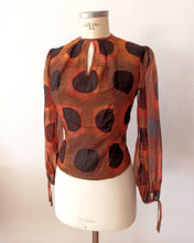 Load image into Gallery viewer, 1960s - Fabulous Glowing Sheer Lurex Blouse - W32 (82cm)