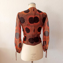 Load image into Gallery viewer, 1960s - Fabulous Glowing Sheer Lurex Blouse - W32 (82cm)