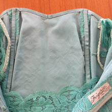 Charger l'image dans la galerie, 1950s - FRIGERIO, Milan - Spectacular Turquoise Lace Dress - W28.5 (72cm)