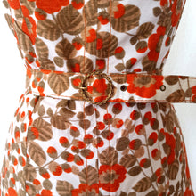 Laden Sie das Bild in den Galerie-Viewer, 1960s - MARY BEYREIS, Paris - Floral Cotton Dress - W32 (82cm)