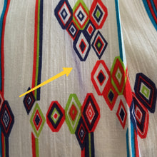 Charger l'image dans la galerie, 1960s - Gorgeous Diamonds Print Smoked Cotton Dress - W29 (74cm)