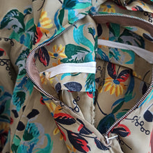 Cargar imagen en el visor de la galería, 1940s - Exquisite Czechoslovak Olive Green Floral Print Dress - W30 (76cm)