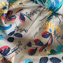 Cargar imagen en el visor de la galería, 1940s - Exquisite Czechoslovak Olive Green Floral Print Dress - W30 (76cm)