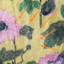 Load image into Gallery viewer, 1950s 1960s - Stunning Lime Floral Print Cotton Dress - W30 (76cm)