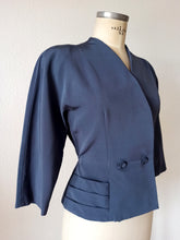 Charger l'image dans la galerie, 1940s 1950s - Exquisite New Look Slate Blue Jacket - W31 (78cm)