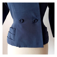 Charger l'image dans la galerie, 1940s 1950s - Exquisite New Look Slate Blue Jacket - W31 (78cm)