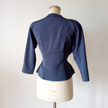 Charger l'image dans la galerie, 1940s 1950s - Exquisite New Look Slate Blue Jacket - W31 (78cm)