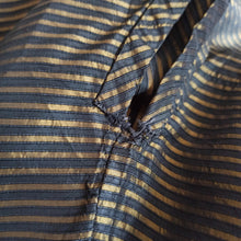 Charger l'image dans la galerie, 1950s - Stunning Black & Gold Striped Satin Dress - W34 (86cm)