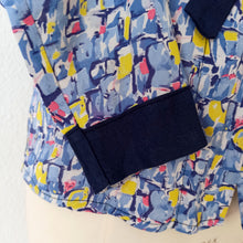 Charger l'image dans la galerie, 1940s - Gorgeous Abstract Cold Rayon Crepe Belted Blouse - W28 (72cm)