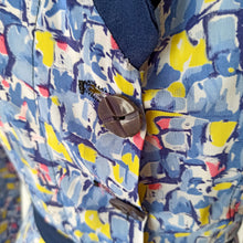 Charger l'image dans la galerie, 1940s - Gorgeous Abstract Cold Rayon Crepe Belted Blouse - W28 (72cm)