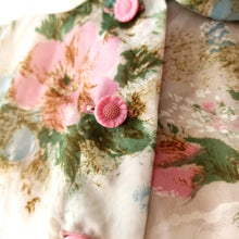 Charger l'image dans la galerie, 1950s - Incredibly Adorable Peter Pan Collar Floral Dress - W28 (72cm)