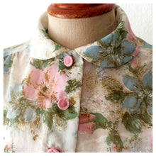 Charger l'image dans la galerie, 1950s - Incredibly Adorable Peter Pan Collar Floral Dress - W28 (72cm)