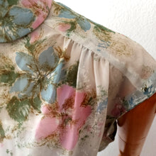 Charger l'image dans la galerie, 1950s - Incredibly Adorable Peter Pan Collar Floral Dress - W28 (72cm)