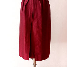 Load image into Gallery viewer, 1950s 1960s - Stunning Red Burgundy Wiggle Dress - W28.5 (72cm)