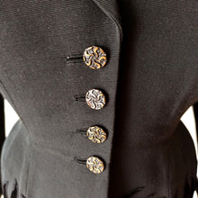 Load image into Gallery viewer, 1940s - DOUMARC, Paris - New Look Velvet Flames Jacket - W28.5 (72cm)