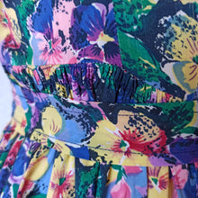 Load image into Gallery viewer, 1940s - Germany - Colorful Floral Cold Rayon Dress  - W30 (76cm)