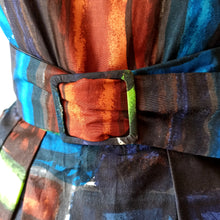 Charger l'image dans la galerie, 1950s - Spectacular German Abstract Cotton Silk Dress - W28.5 (72cm)