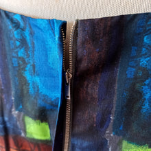 Charger l'image dans la galerie, 1950s - Spectacular German Abstract Cotton Silk Dress - W28.5 (72cm)