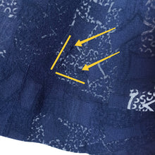 Cargar imagen en el visor de la galería, 1940s - Exquisite Ink Blue Smoked Rayon Dress  - W32 (82cm)