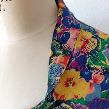 Load image into Gallery viewer, 1940s - Germany - Colorful Floral Cold Rayon Dress  - W30 (76cm)