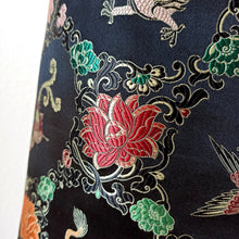 Charger l'image dans la galerie, 1950s 1960s - Stunning Black Dragons & Peacocks Embroidery Dress - W28 (70cm)