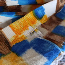 Charger l'image dans la galerie, 1950s - Fabulous Abstract Shawl Collar Dress - W28 (72cm)