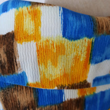 Charger l'image dans la galerie, 1950s - Fabulous Abstract Shawl Collar Dress - W28 (72cm)