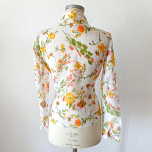 Laden Sie das Bild in den Galerie-Viewer, 1970s - ANDRÉ BER, France - Deadstock - Smoked Cotton Blouse - Sz. Medium