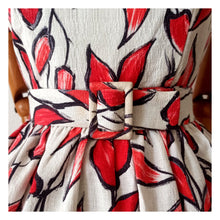Charger l'image dans la galerie, 1950s - Stunning French Textured Cotton Dress - W27 (68cm)