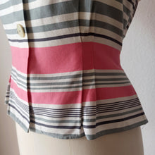 Charger l'image dans la galerie, 1950s - Ultra-gorgeous Pink & Grey Cotton Blouse - W31 (80cm)