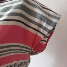 Charger l'image dans la galerie, 1950s - Ultra-gorgeous Pink & Grey Cotton Blouse - W31 (80cm)