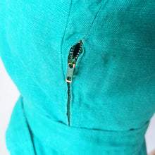 Charger l'image dans la galerie, 1940s 1950s - Gorgeous Green Linen Dress - W26 (66cm)