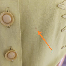 Cargar imagen en el visor de la galería, 1940s 1950s - Outstanding French Couture Linen Dress  - W31.5/32 (80/82cm)