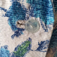 Charger l'image dans la galerie, 1950s - Spectacular French Blue Roseprint Dress - W27 (68cm)