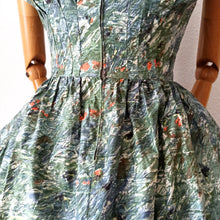 Charger l'image dans la galerie, 1940s 1950s - RENÉE FLEURENCE, France - Zipper Front Couture Dress  - W25 (64cm)