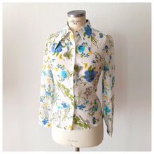 Laden Sie das Bild in den Galerie-Viewer, 1970s - ANDRÉ BER, France - Deadstock - Smoked Cotton Blouse - Sz. M/L