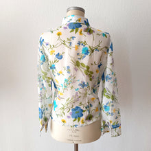 Laden Sie das Bild in den Galerie-Viewer, 1970s - ANDRÉ BER, France - Deadstock - Smoked Cotton Blouse - Sz. M/L